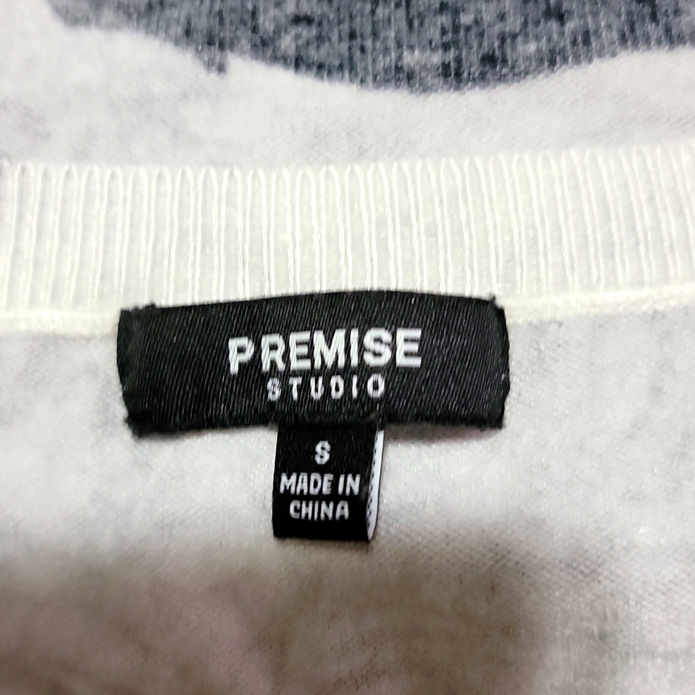 PREMISE STUDIO Pullover Sweater Black and White - S - Picture 5 of 5